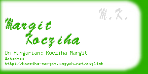 margit kocziha business card